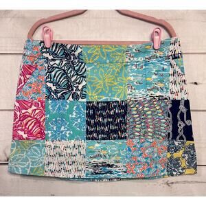 Lilly Pulitzer Size 12 Nautical Patchwork Skirt Preppy EUC